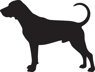 Plott Hound Dog Silhouette Vector