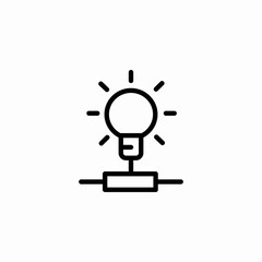 bulb idea icon sign vector