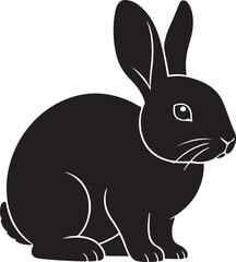 Polish Rabbit Silhouette Vector