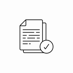 checked file icon sign vector