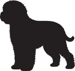 Portuguese Water Dog Silhouette Vector