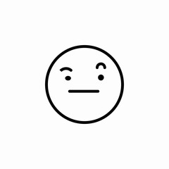 expressionless face icon sign vector
