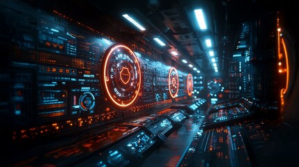 Modern Futuristic Digital Workspace Design