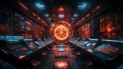 Modern Futuristic Digital Workspace Design