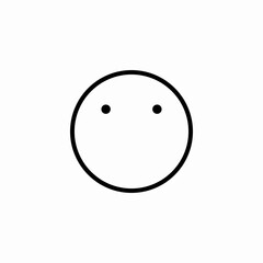 hollow face icon sign vector