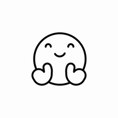 hugging face icon sign vector