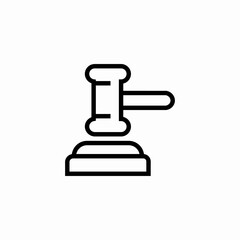 judge gavel icon sign vector