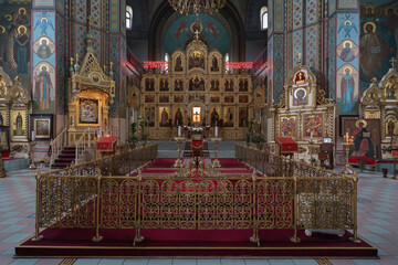 Obraz premium Cathedral of the Nativity of Christ, neo byzantine orthodox church in Riga, Latvia 