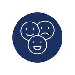 Satisfaction icon vector stock illustration