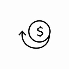money return icon sign vector
