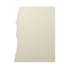 Cream sheet of paper with torn left edge
