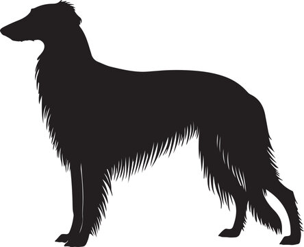 Silken Windhound Silhouette Vector