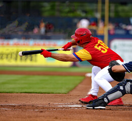 baseball player #58 bunting