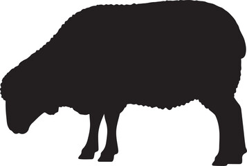 Southdown Sheep Silhouette Vector