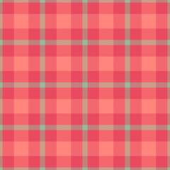 Vibrant coral and mint plaid pattern.  Perfect for textile design, website backgrounds, or crafting projects.