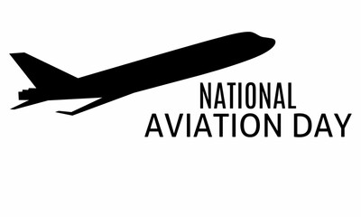 National Aviation Day greeting card with airplane background vector illustration, suitable for National Aviation Day event in United States