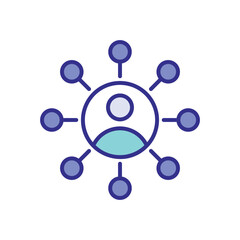 Social Community icon vector stock illustration