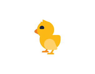 Baby chick vector emoji illustration. Baby chick emoji