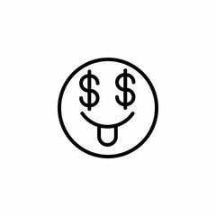 money mouth icon sign vector