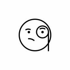 monocle face icon sign vector