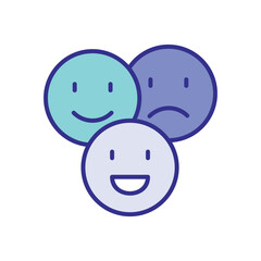 Satisfaction icon vector stock illustration