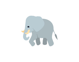 Elephant vector isolated emoticon. Elephant emoji. Elephant color icon