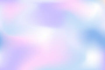 Holographic texture. Colorful Pastel Blue And Pink Gradient Blurry Background. Retro Multicolor Invitation. Neon Abstract Art Wallpaper. Vector Illustration