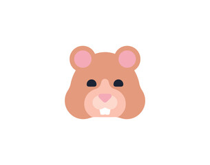 Hamster vector isolated emoticon. Hamster emoji. Hamster color icon