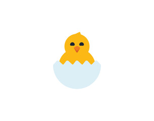Hatching Chick vector isolated emoticon. Hatching Chick emoji. Hatching Chick color icon