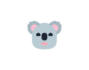 Koala vector isolated emoticon. Koala emoji. Koala color icon