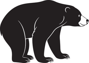 Sun Bear Silhouette