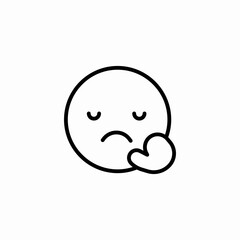 sleepy face icon sign vector