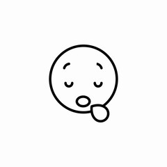 thinking face icon sign vector
