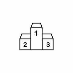 three podium icon sign vector