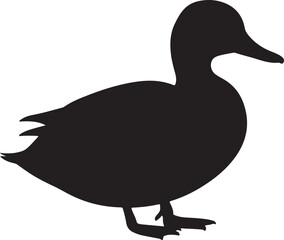 Teal Duck Silhouette