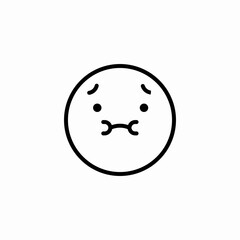 unamused face icon sign vector