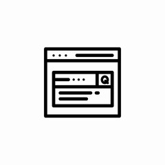 website search icon sign vector