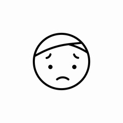 worried face icon sign vector