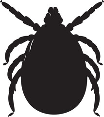 Tick Top View Silhouette