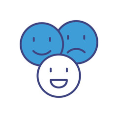 Satisfaction icon vector stock illustration