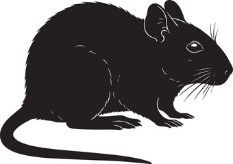 Vizcacha Rat Side View Silhouette