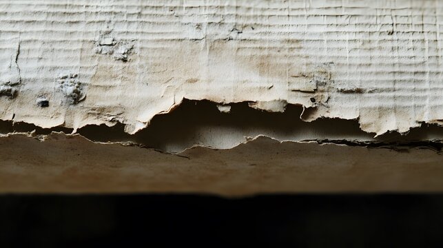 Torn Cardboard Texture Closeup Grunge Background Old Paper