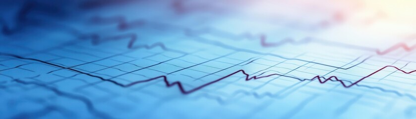 A closeup of ECG monitors tracking a patient s heart rate, Medical Device, Caring and attentive