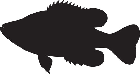 White Crappie Silhouette