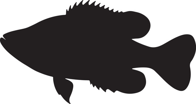 White Crappie Silhouette
