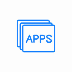 apps folder icon sign vector