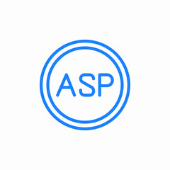 asp badge icon sign vector