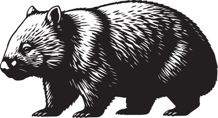 Wombat Silhouette Side View Single Icon