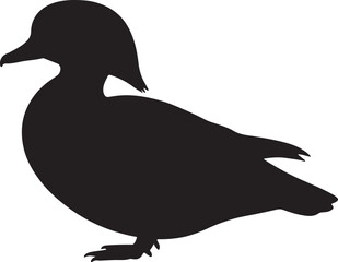 Wood Duck Silhouette Side View Single Icon