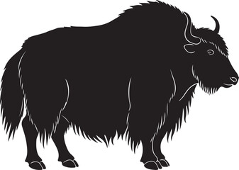 Yak Silhouette Side View Single Icon